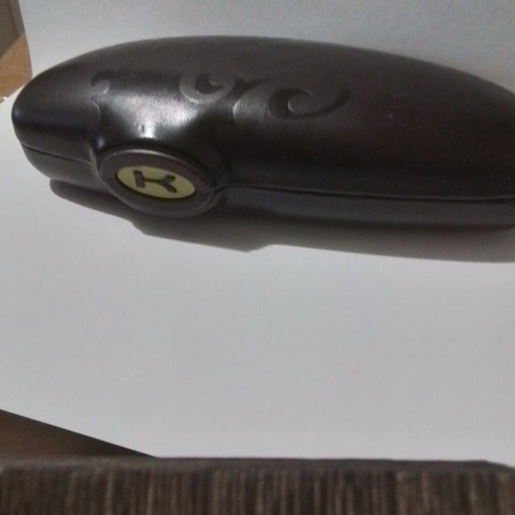 Koali By Morel Eyeglasses Empty Case Dark Brown Yellow Inside Cas3 - Picture 4 of 4